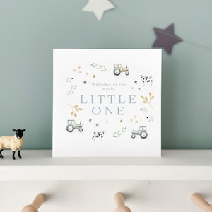 Baby Boy Unisex Farm Theme card