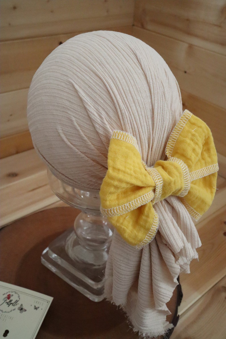 Summer Bows, Baby Gauze Cotton, Yellow Girls Bows,Baby Yellow Bows, Frillyilli surged bow, Butterfly Kisses, Lemon Yellow, White Surged Bows image 7