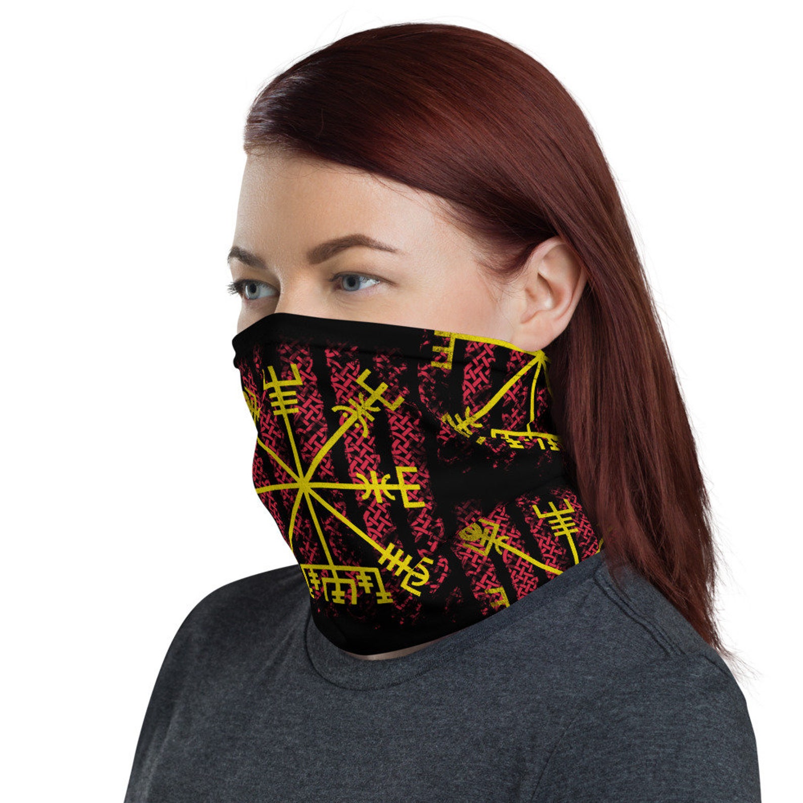 Viking Compass MaskVegvisir Face Mask Norse Viking Mythology Etsy