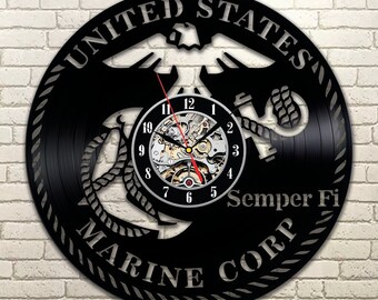 marine corps wall clock