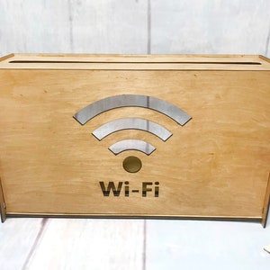 Wifi box for home 35x25x15 cm Oak