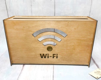 Wifi box for home 35x25x15 cm Oak