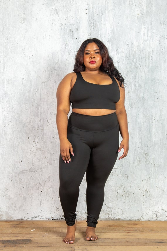 Buy Curvy 2-piece Workout Outfit Fitness Outfit Athletic Apparel Sports Bra  and Leggings Plus-size Apparel Workout Wear Activewear Online in India 