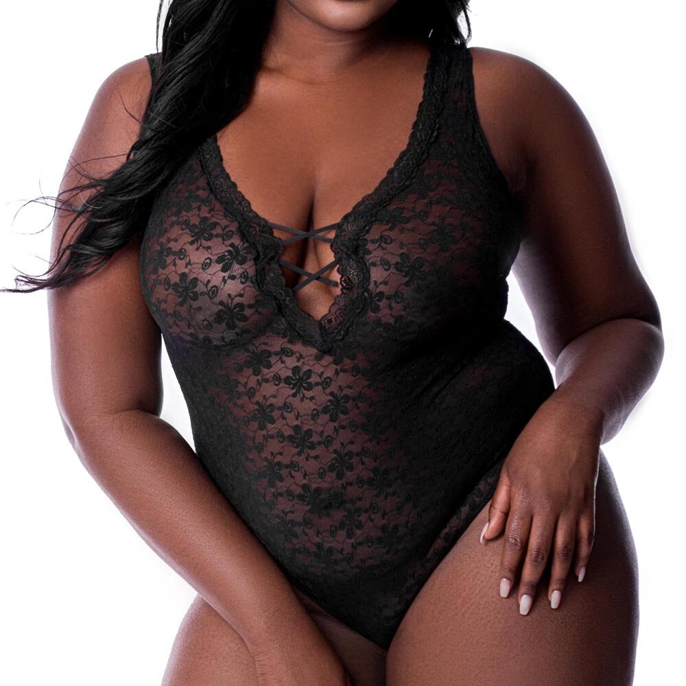 Wholesale Plus Size Lingerie Teddy Cotton, Lace, Seamless, Shaping