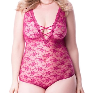 All Over Lace Teddy Plus Size Lingerie Plus Size Clothing Lingerie Teddy For Women Plus Size Teddies Gift For Her Teddy Lingerie XL image 5