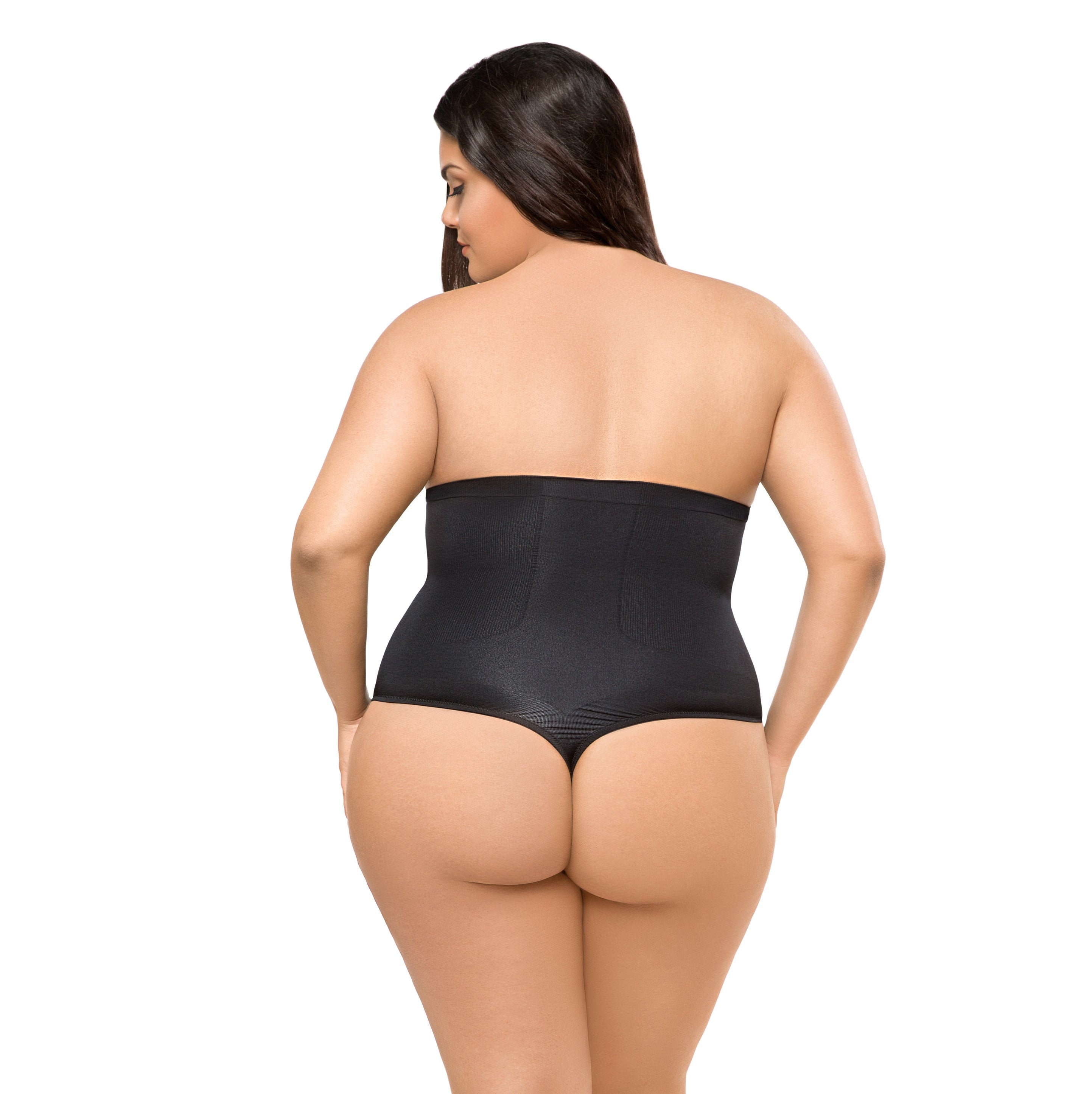 TIANEK Lace Hipster Plus Size Shapewear High Waist Buttocks