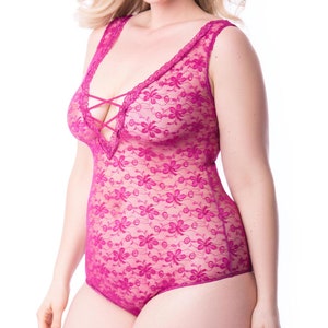All Over Lace Teddy Plus Size Lingerie Plus Size Clothing Lingerie Teddy For Women Plus Size Teddies Gift For Her Teddy Lingerie XL image 6