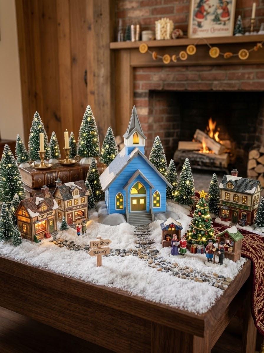 Lighted Tabletop Church - Etsy