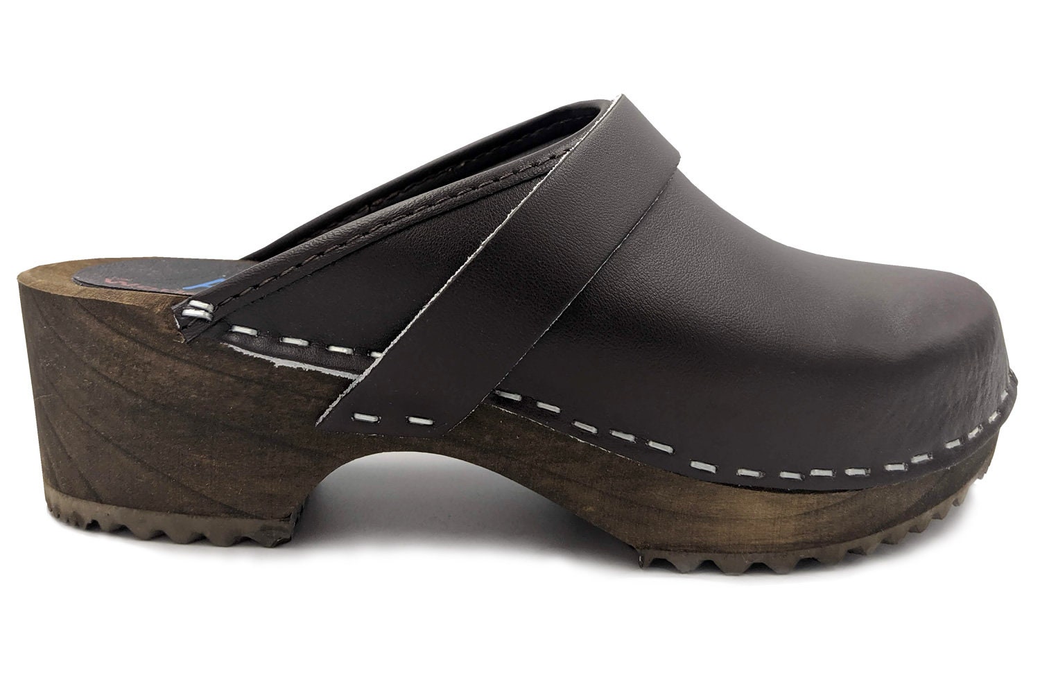 Traditional Wooden Clogs of Swedish Design in Dark Brown Etsy