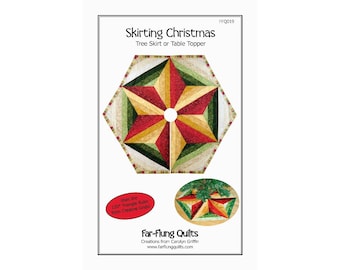 Downloadable Skirting Christmas tree skirt & table topper pattern [FFQ019]