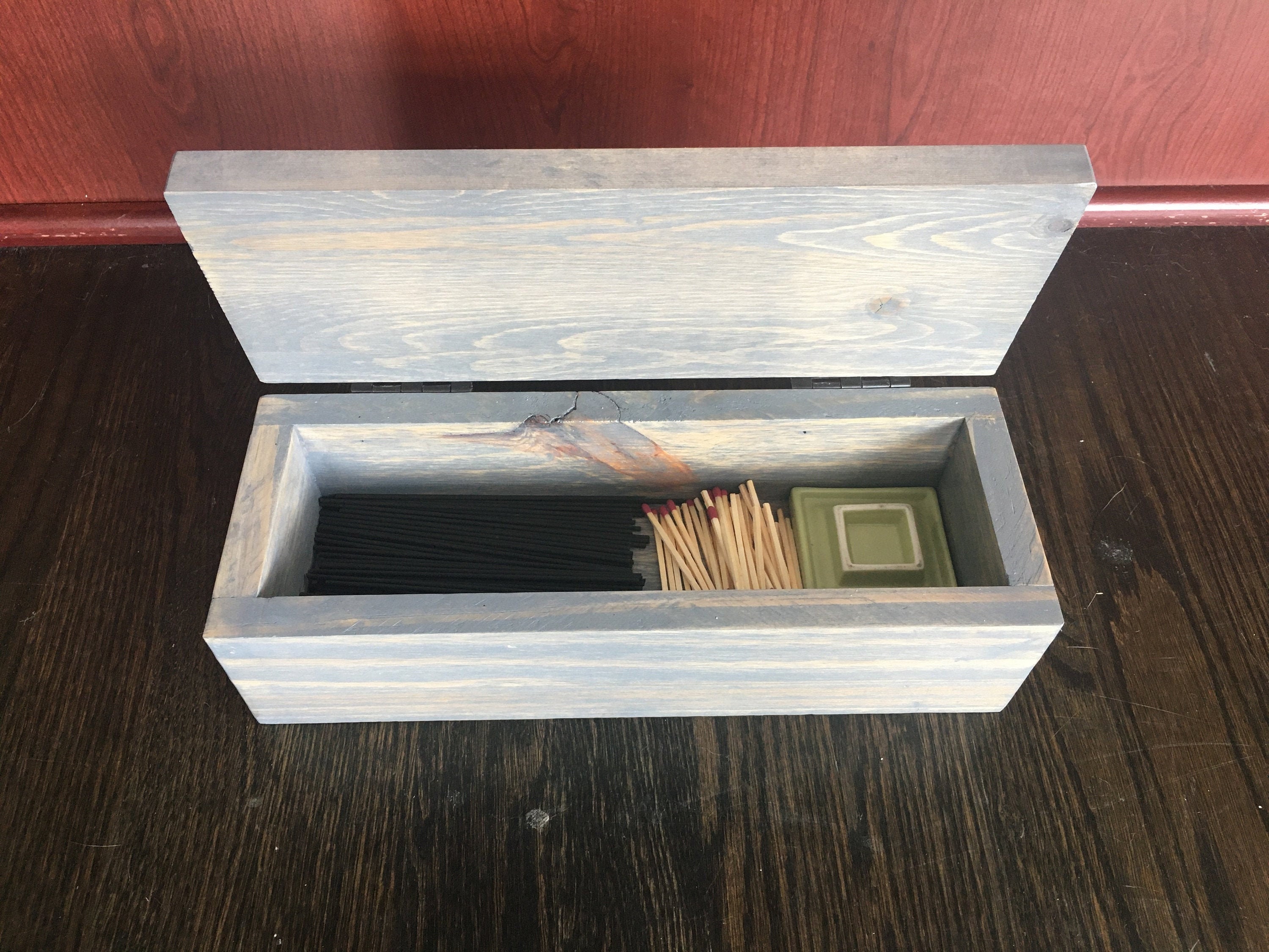 Custom Made Incense Storage Box. Made From Solid Pine. the Etsy