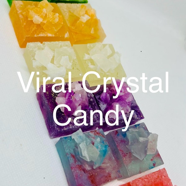 Caramelos japoneses de cristal Kohakutou, 12 gemas comestibles por paquete / Dulces de gelatina crujientes virales de TikTok (veganos)