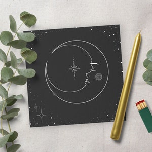 Mystical moon illustration print