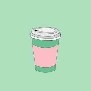 Paper Cup Coffee Lover illustration print