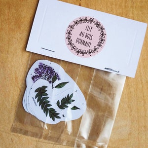 watercolor floral illustrations stickers pack