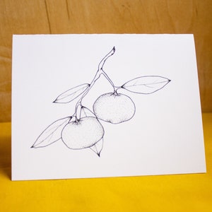 Clementine black and white greeting card