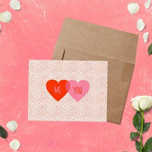 me and you romantic valentines day valentine gift colorful greeting wish card
