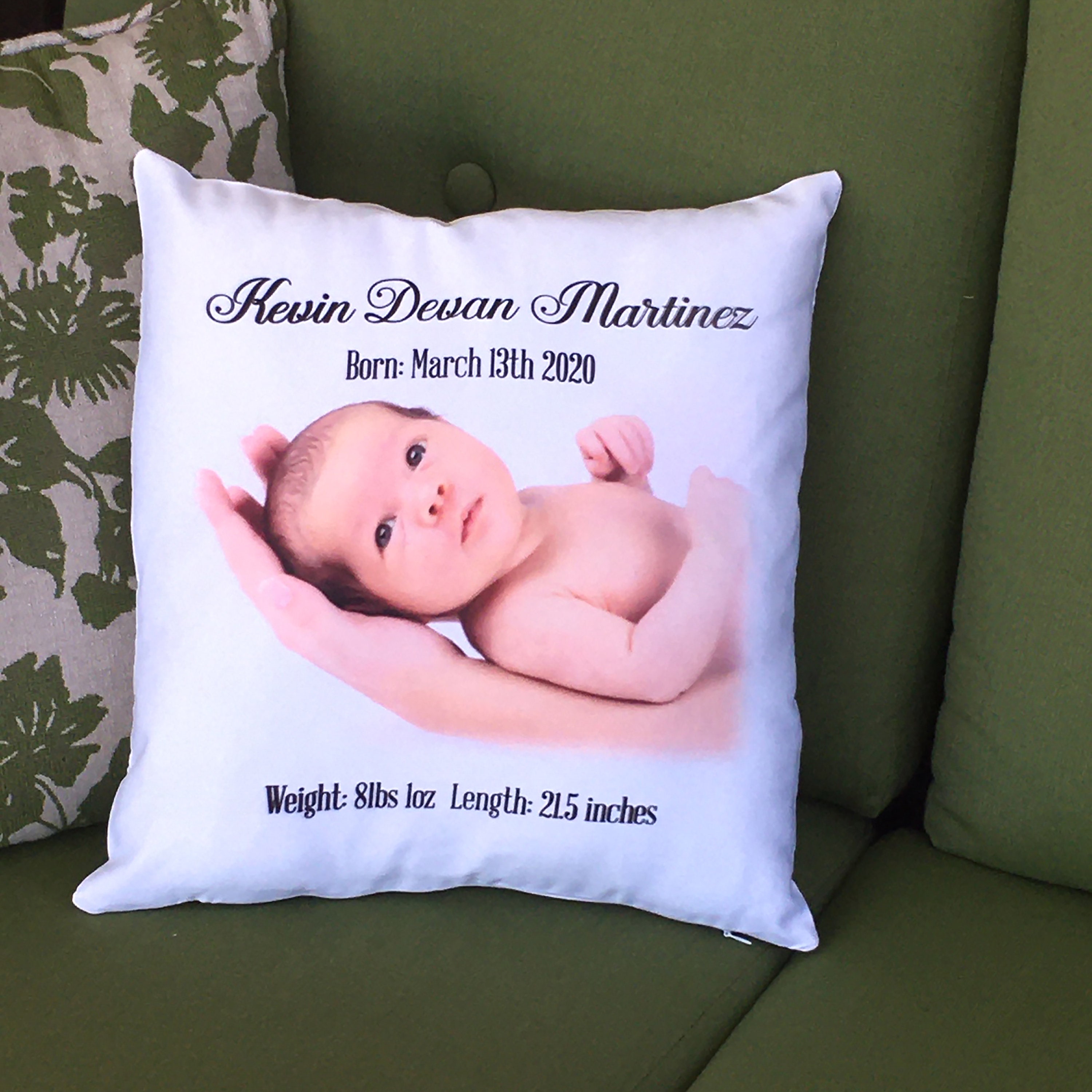 Cushion Covers. Personalized baby cushion cover Commemorate Etsy