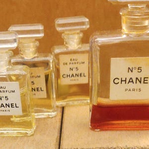 Chanel No. 5 Vintage Perfume Parfum 15ml 70s, edp 5ml 60s & 70s, edt 4 ml 70s 80s