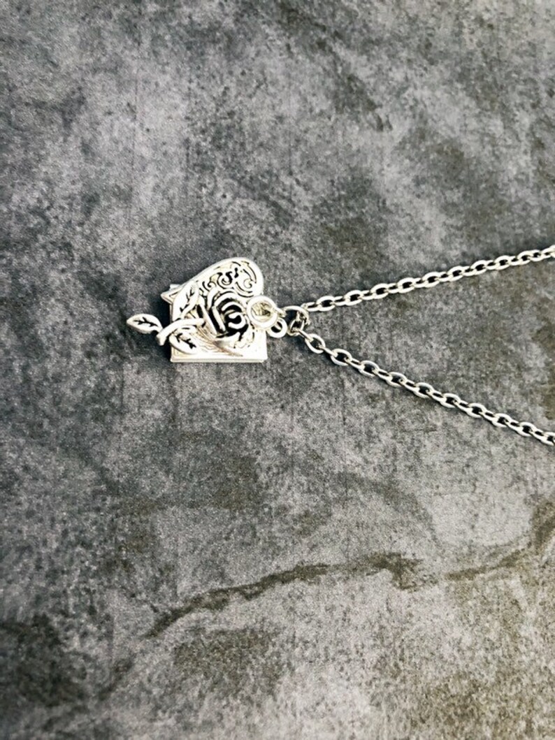 Multicharm And Locket Necklace Romantic Style Jewelry Heart And Rose Necklace