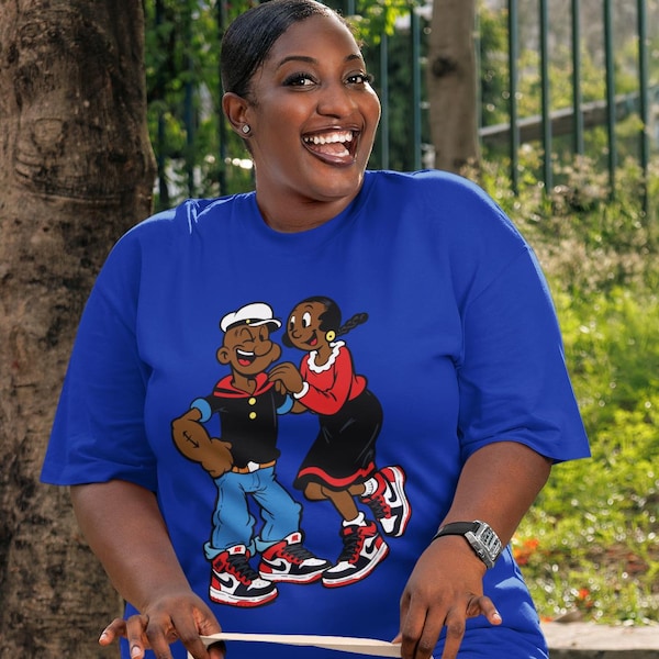 Black Popeye Olive Oyl Urban Sneaker Art (Digital Download)