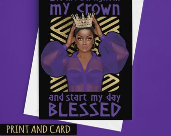 African American Greeting Card | Inspirational Card For Black Women