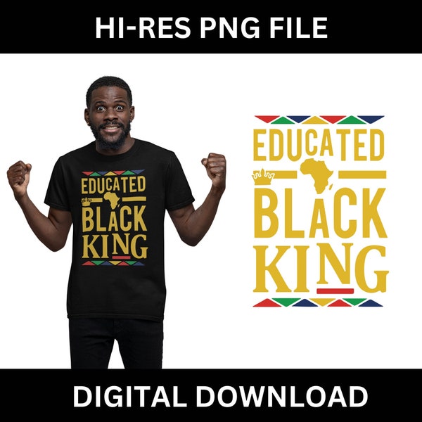 Educated Black Man PNG File | Everyday Design for T-Shirts, Mugs and More