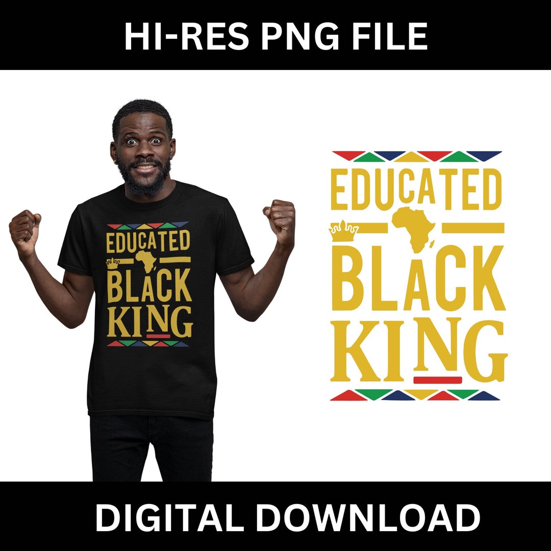 Educated Black Man PNG File | Everyday Design for T-shirts, Mugs and ...