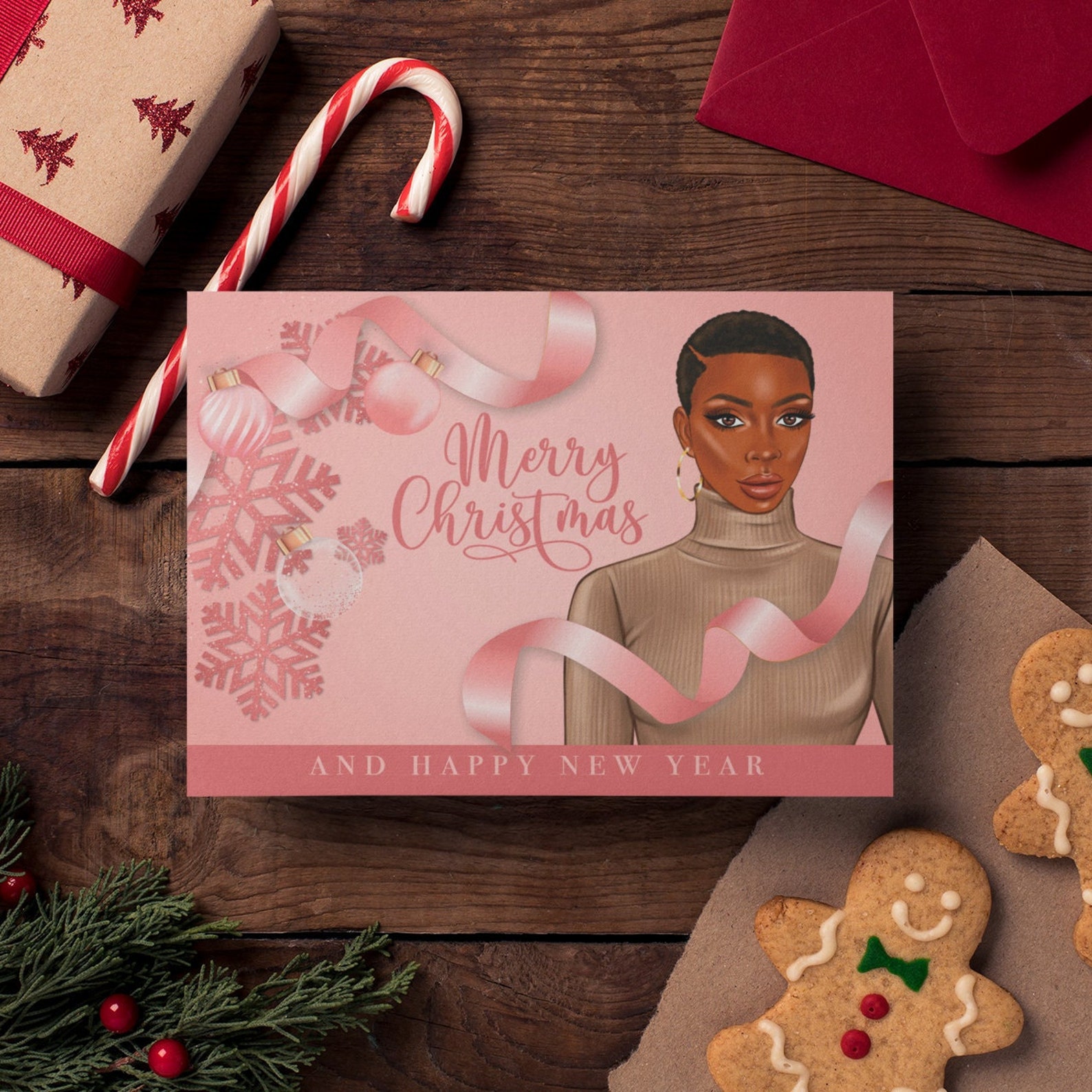 Merry Christmas Cards Black Christmas Cards Sista Girls Etsy