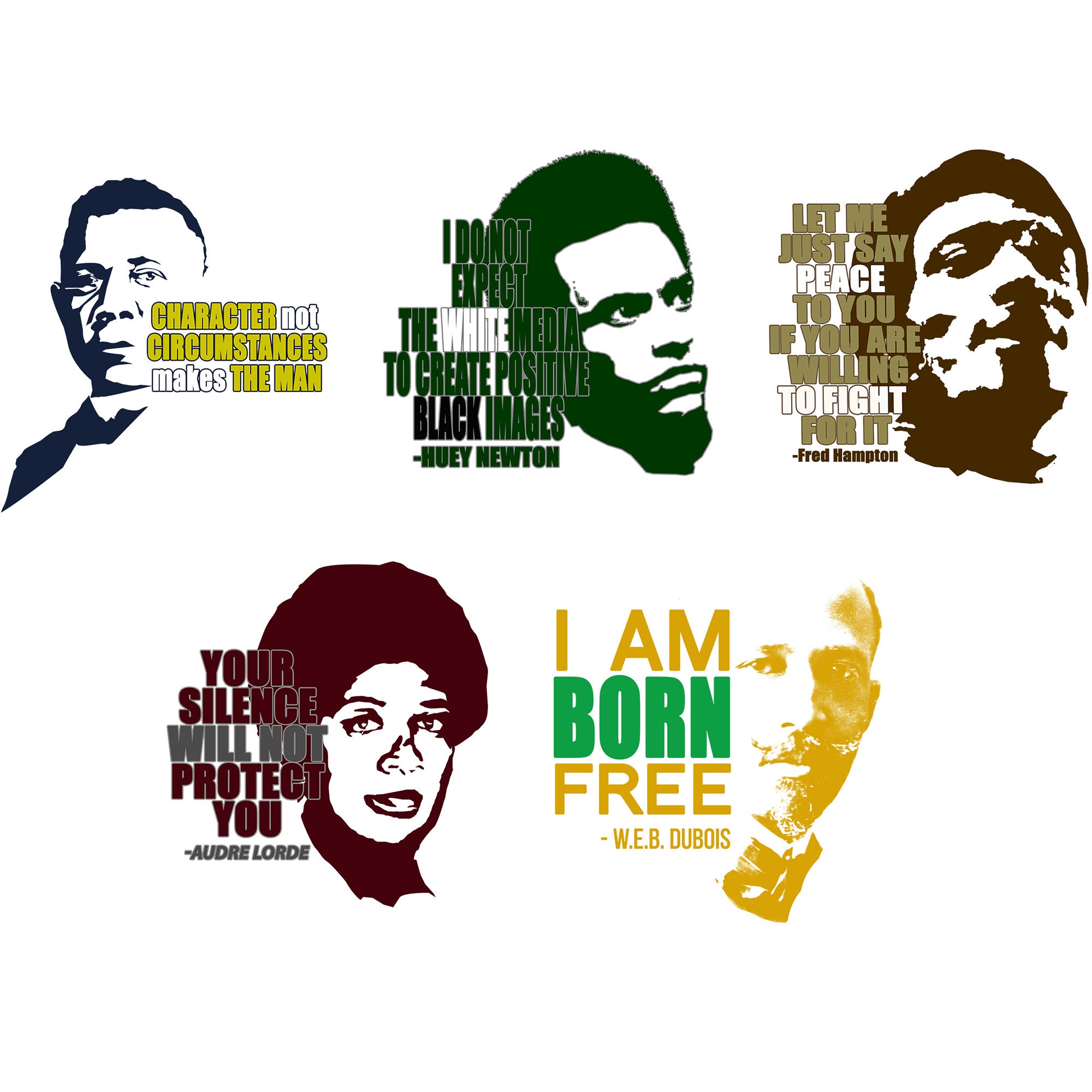 Black Leaders Bundle PNG Black Civil Rights Leaders Hires Etsy