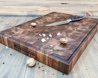 Taglieri personalizzati in legno di noce a doppia faccia, taglieri in legno di noce nero