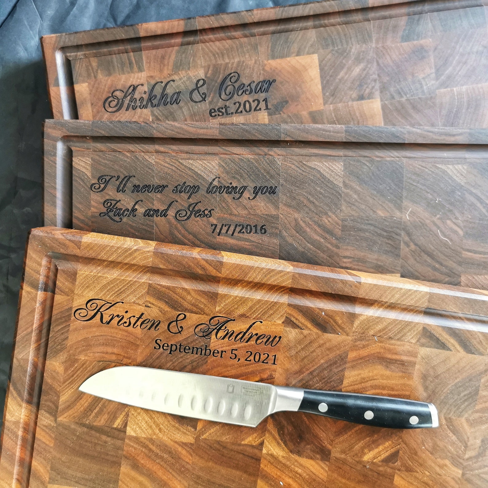 Personalized Double-sided Walnut Cutting Board