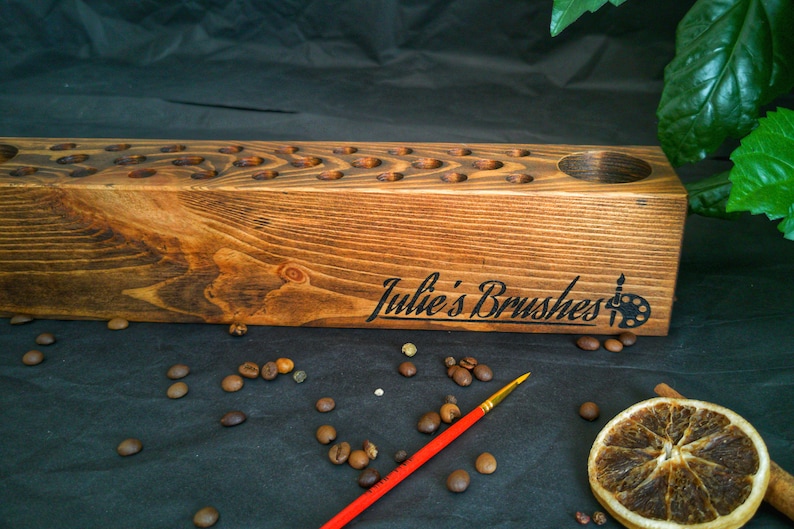 Personalized Paint Brush Holder, Gifts for Artists, Artist Gifts, Painters Gift, Gift for Painter Paint Brush Rest image 3