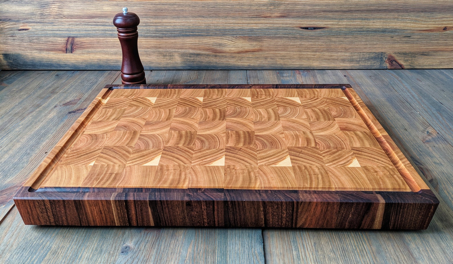 End Grain Cutting Board with Juice Groove Butcher Block Etsy