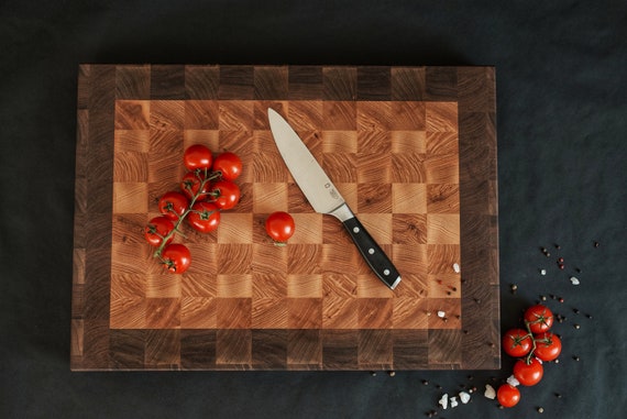 Walnut Cherry Cutting Board End Grain Butcher Block Large Kitchen Chopping  Board