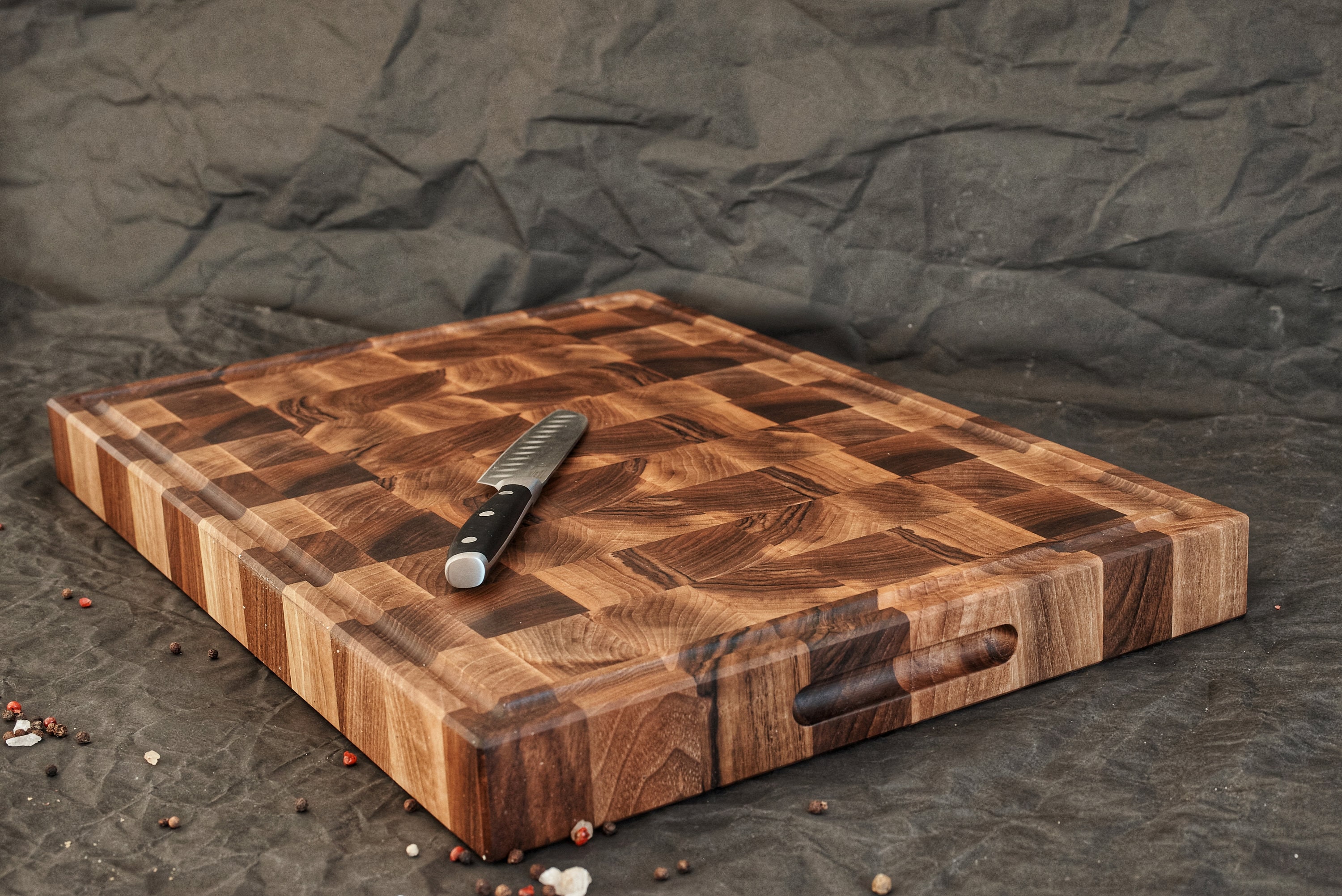Personalized Double-sided Walnut Cutting Board, Reversible Butcher Block  End Grain Cutting Boards With Juice Groove, Chopping Board 