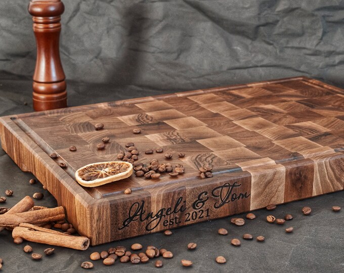 Zebra Wood End Grain Cutting Board Etsy Canada