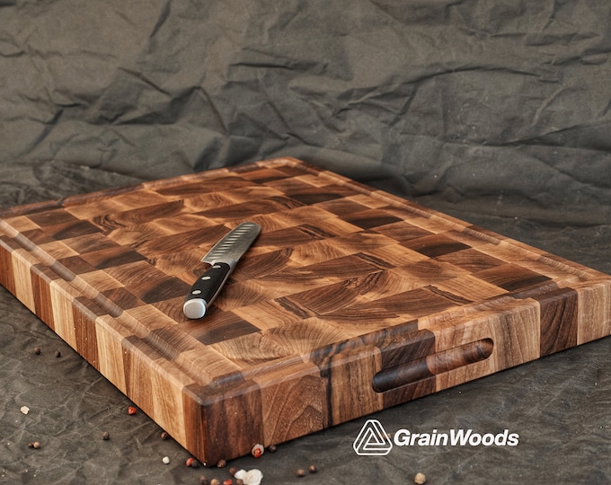Zebra Wood End Grain Cutting Board Etsy