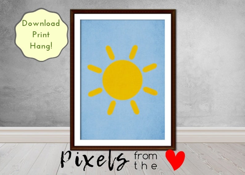 Sun Nursery Wall Art Printable Nursery Wall Art Sun Baby Etsy