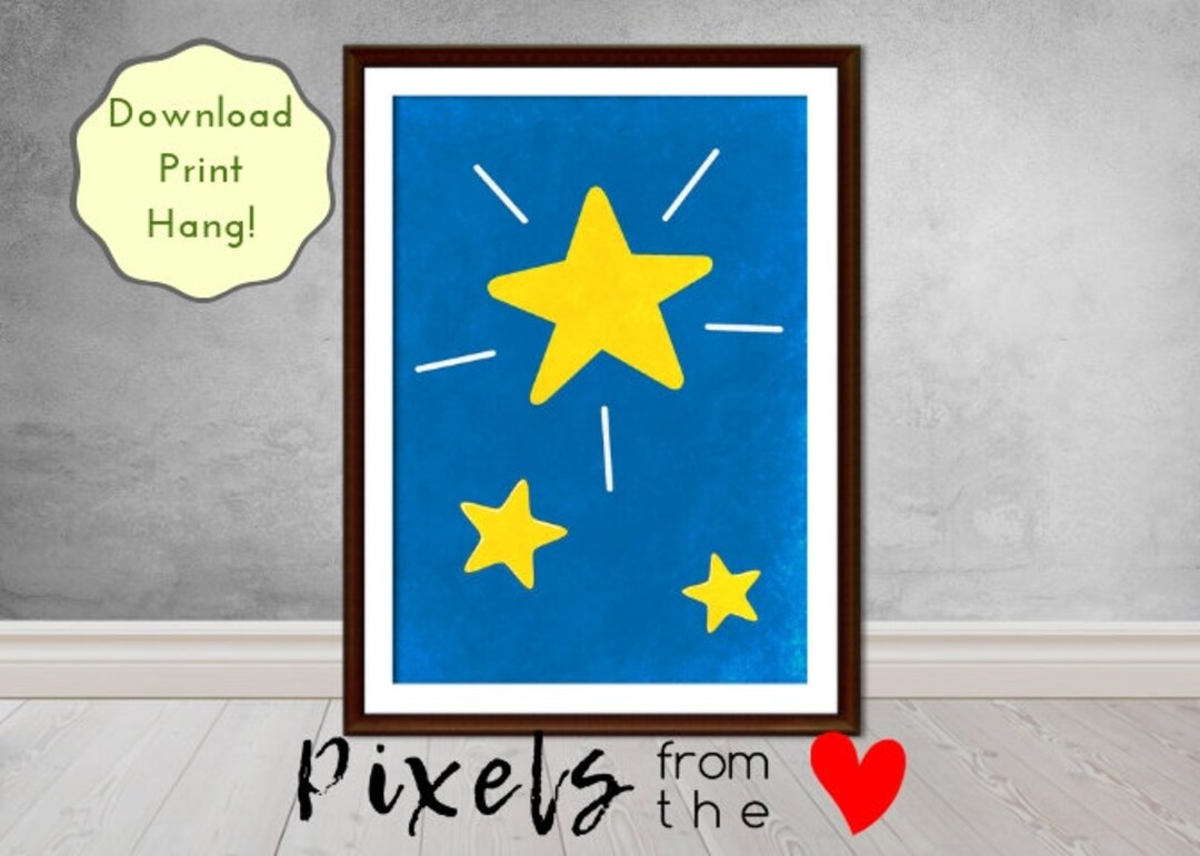 Stars Nursery Wall Art Stars Printable Nursery Wall Art Etsy