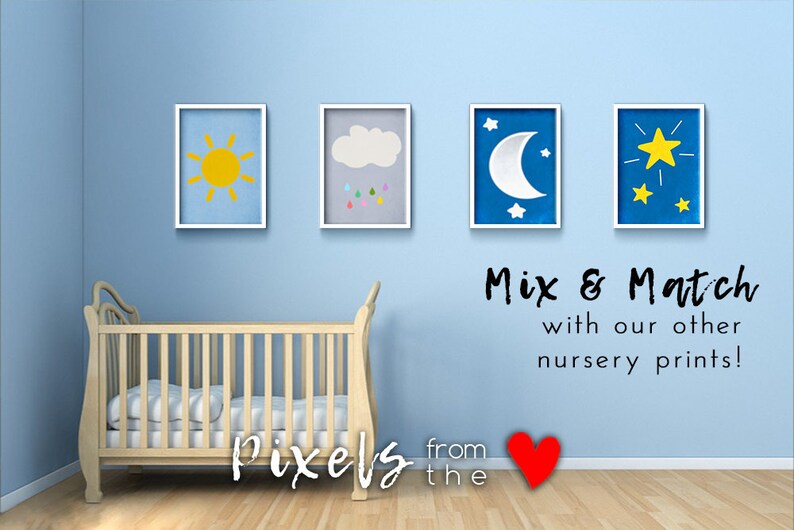 Sun Nursery Wall Art Printable Nursery Wall Art Sun Baby Etsy