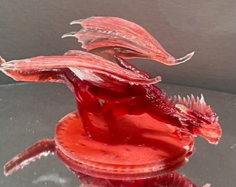 High Quality 3D printed Crouching Red Dragon