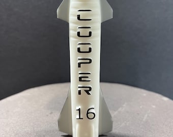 High Quality Personalised 3D STARSHIP Rocket Cake Topper