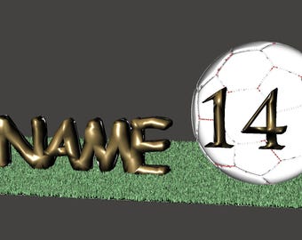 NEW Design Personalised Sports Ball Cake Topper