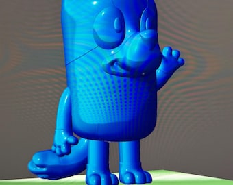 High Quality PERSONALISED 3D Printed 'Blue dog’ Cake Topper