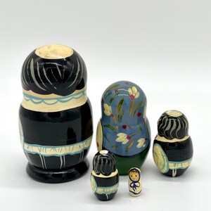Jews Nesting Dolls - Jewish Family 4.3”,11 см 5 pcs ,,Handcrafted Made in Ukraine Wooden Matryoshka image 5