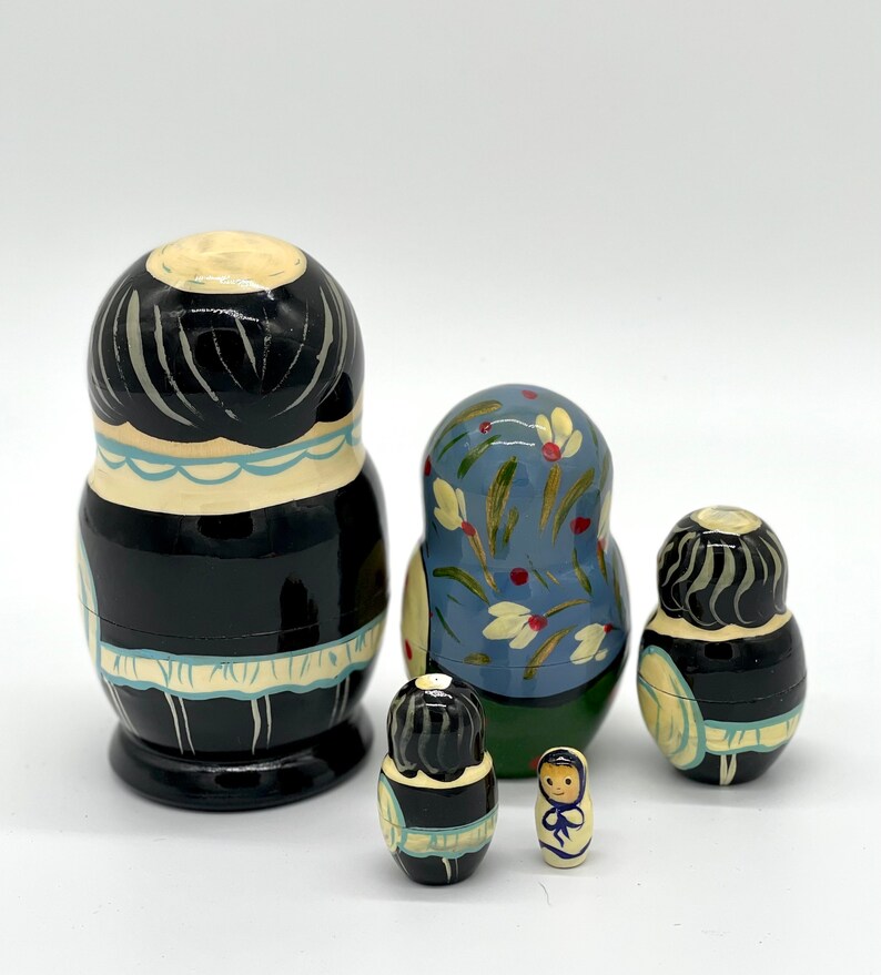 Jews Nesting Dolls - Jewish Family 4.3”,11 см 5 pcs ,,Handcrafted Made in Ukraine Wooden Matryoshka image 5