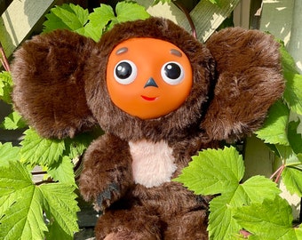 Cheburashka - Muñeca marrón de 20 cm, personaje de dibujos animados soviéticos, muñeco de peluche, regalo para niños, fabricado en Ucrania