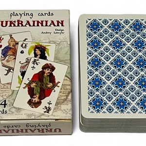 Cartas de jogar com tema ucraniano tamanho mini 54 cartas conjunto de baralho presente da Ucrânia