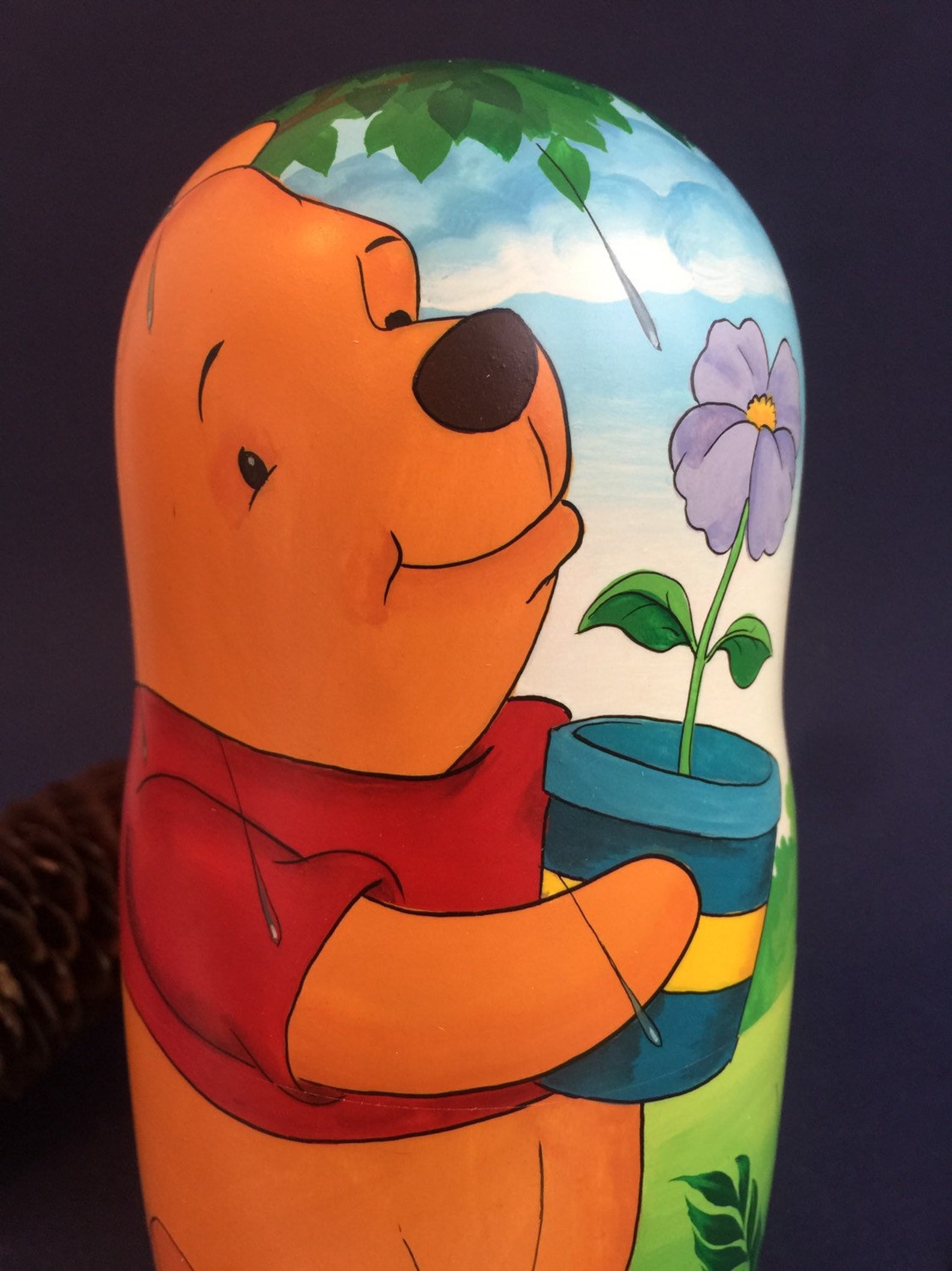 Nesting Doll Winnie The Pooh Wooden Nesting Doll 69 Etsy